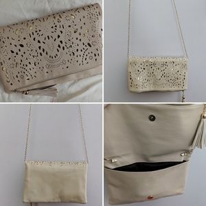 Beige Envelope Clutch/Purse